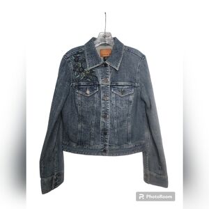 🩷 Calvin Klein Embroidered Denim Jacket Size Large 🩷